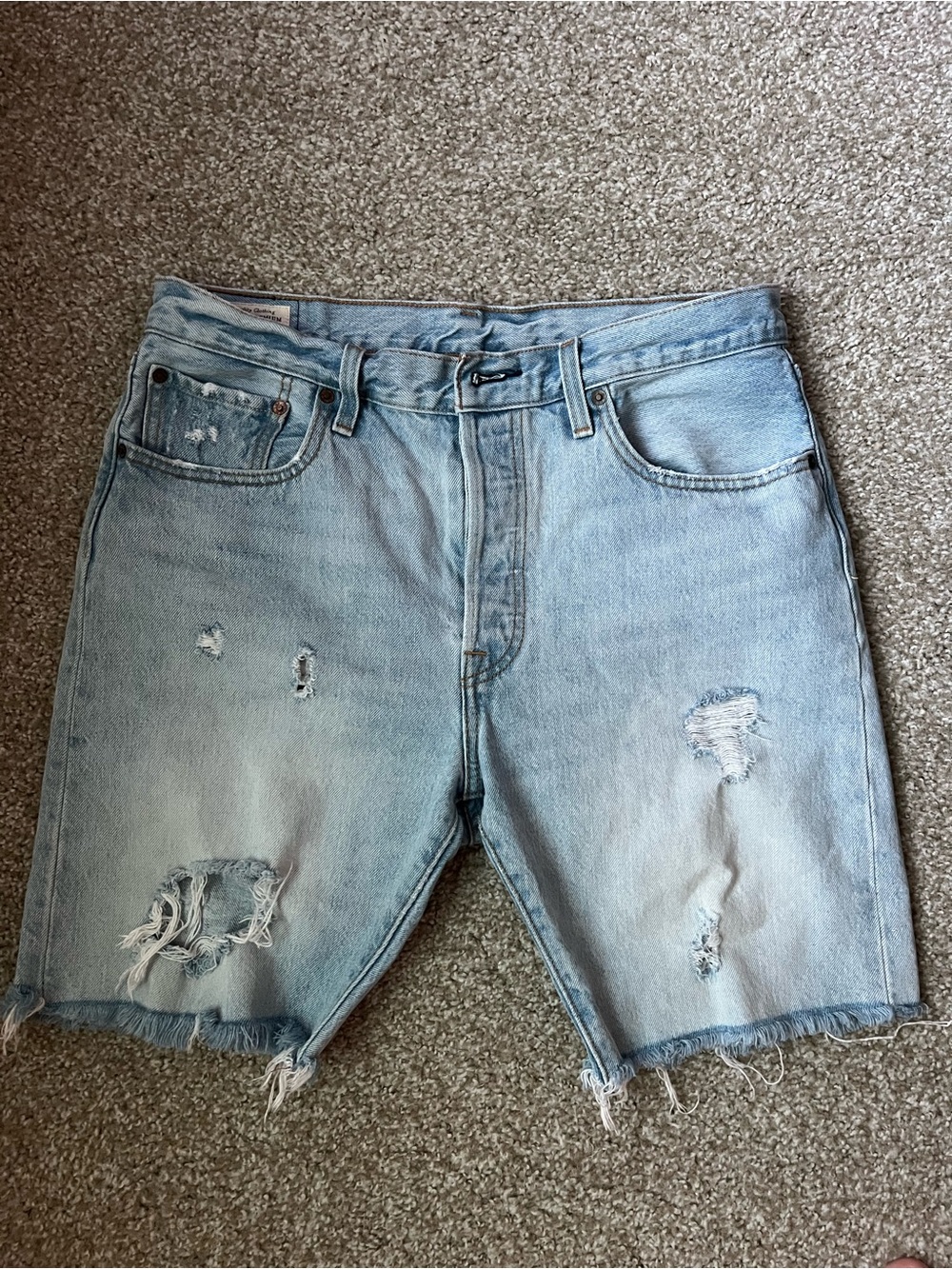 Levis 501 Red Tag (Large E) Distressed Jorts